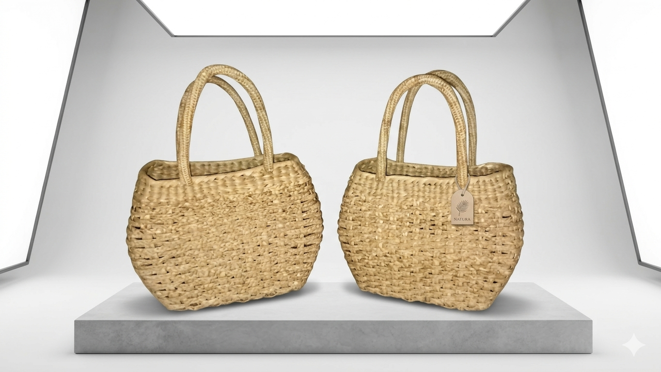Natural basket bags